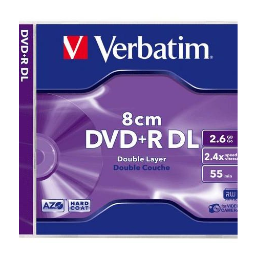 Verbatim Диск Verbatim DVD+R DL 2.6 ГБ 2.4x 1шт