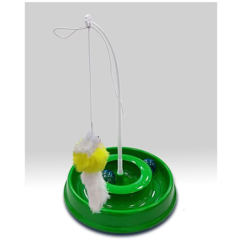 Игрушка для кошек Джи Пи Ай Веселая рыбалка, зеленый