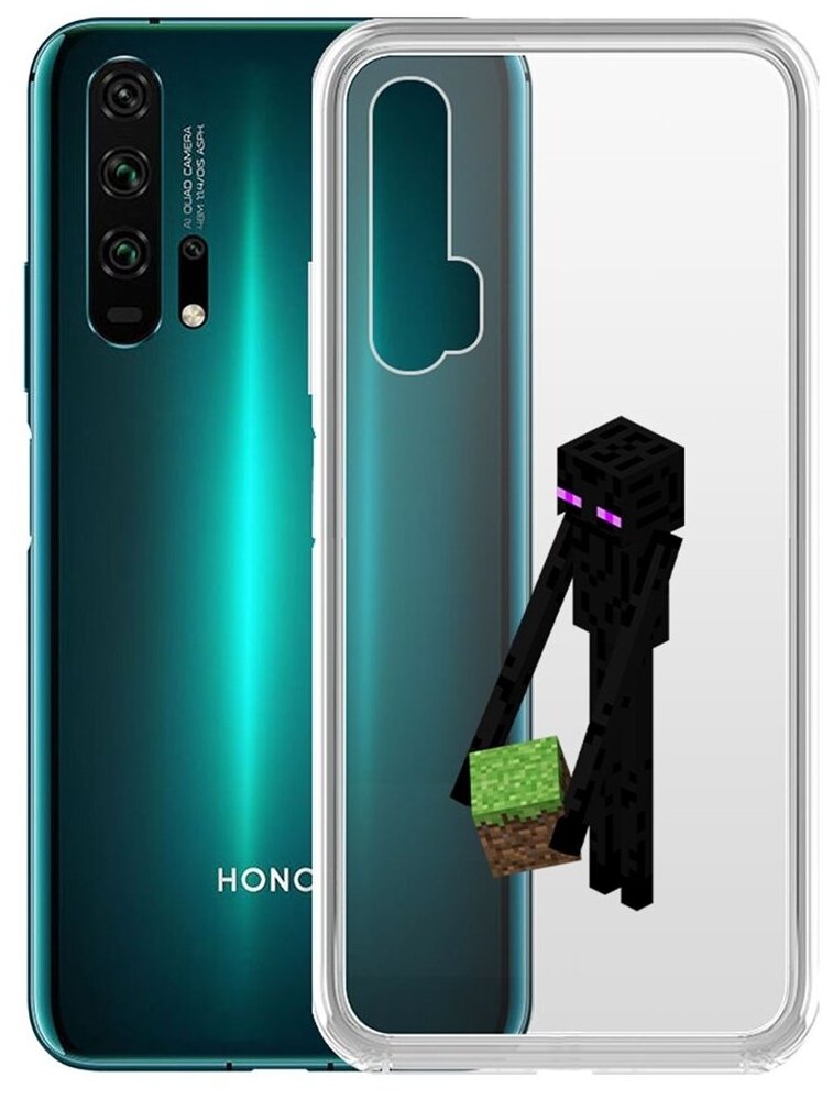 Чехол-накладка Krutoff Clear Case Эндермен для Honor 20 Pro/Nova 5T