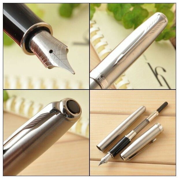 Ручка перьевая Parker Sonnet F526 (S0809210) Stainless Steel CT F сталь нержавеющая подар.кор. - фото №3