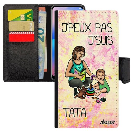 фото Новый чехол-книжка на // xiaomi mi 8 // "не могу - стала тетей!" картинка семья, utaupia, голубой