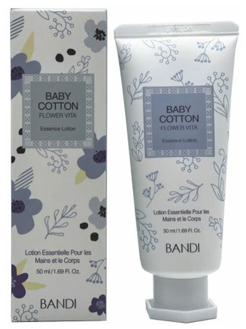 Лосьон для рук BANDI Flower Vita Essence Lotion, Baby Cotton, Нежность хлопка, 50 мл