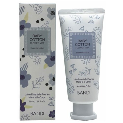 Лосьон для рук BANDI Flower Vita Essence Lotion, Baby Cotton, Нежность хлопка, 50 мл