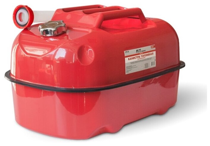 Канистра топливная металлическая горизонтальная AVS HJM-20, 20 литров (красная), A07420S - фотография № 1