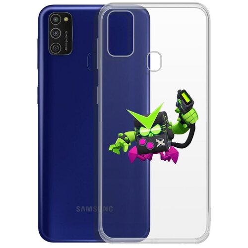 фото Чехол-накладка clear case brawl stars-вирус 8-бит для samsung galaxy m21/m30s (m215/m307) krutoff group