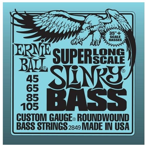 Ernie Ball 2849 струны для бас-гитары Nickel Wound Bass SLS Slinky (45-65-85-105) p02835 extra slinky bass комплект струн для бас гитары 40 95 никель ernie ball