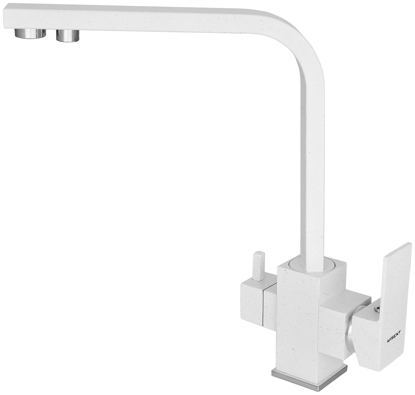 Смеситель для кухни WISENT 4333-3-18 с подводкой питьевой воды (белый)