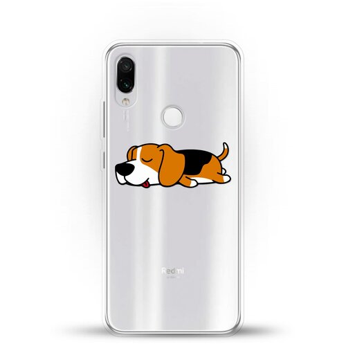 фото Силиконовый чехол уставший бигль на xiaomi redmi note 7 andy & paul