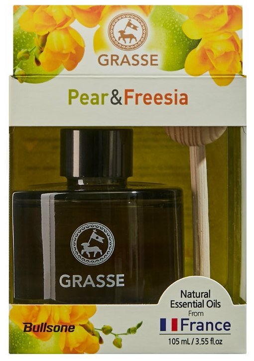 Диффузор-ароматизатор с сосновой палочкой GRASSE L'ESTEREL Pear&Freesia105мл AIRCARE 30061900, шт