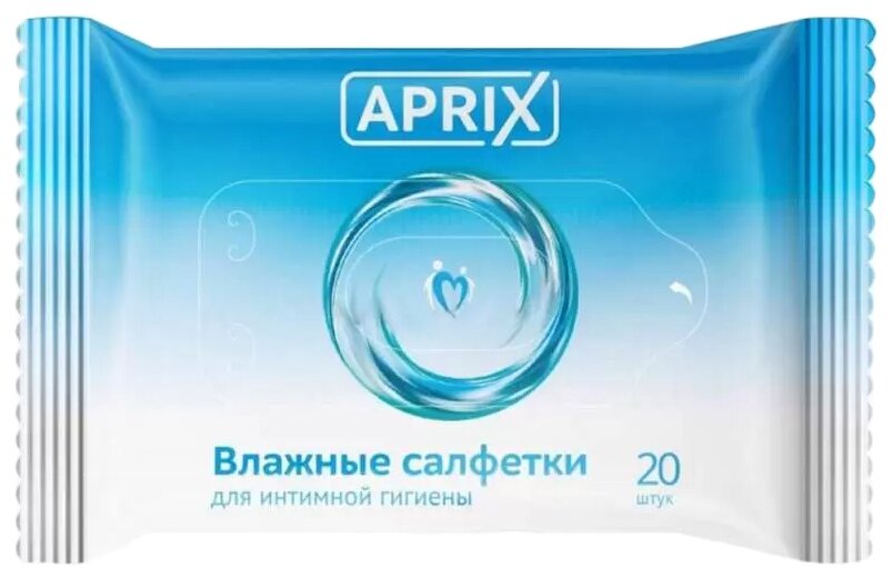 Салфетки Aprix (Априкс) влажные для интимной гигиены 20 шт. ООО "ЗетТек" - фото №1