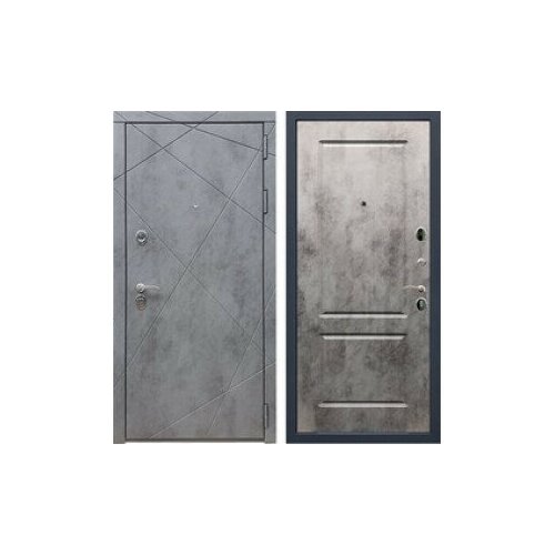 Входная металлическая дверь Рекс 13 ФЛ-117 (Бетон тёмный / Бетон тёмный)