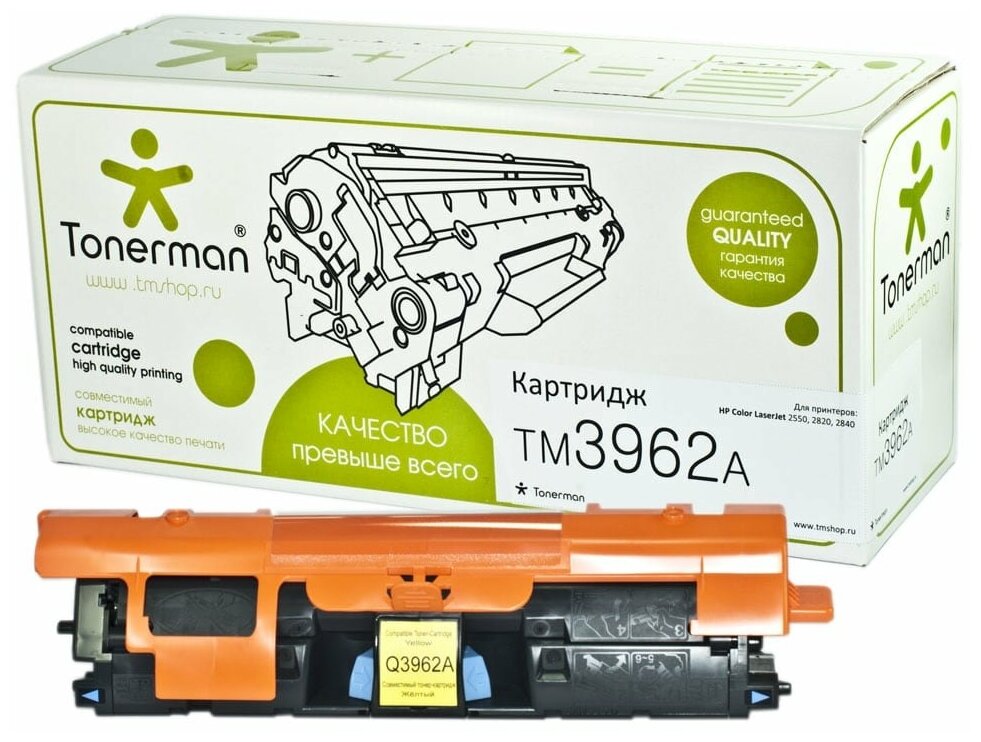 Картридж Tonerman Q3962A 122A для HP Color LaserJet CLJ 2550, 2550L, 2550LN, 2550N, 2820, 2840 MFP