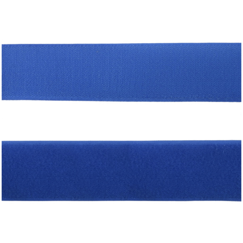 Контактная лента липучка велкро, пара петля и крючок, 50 мм, цвет голубой, 5 м