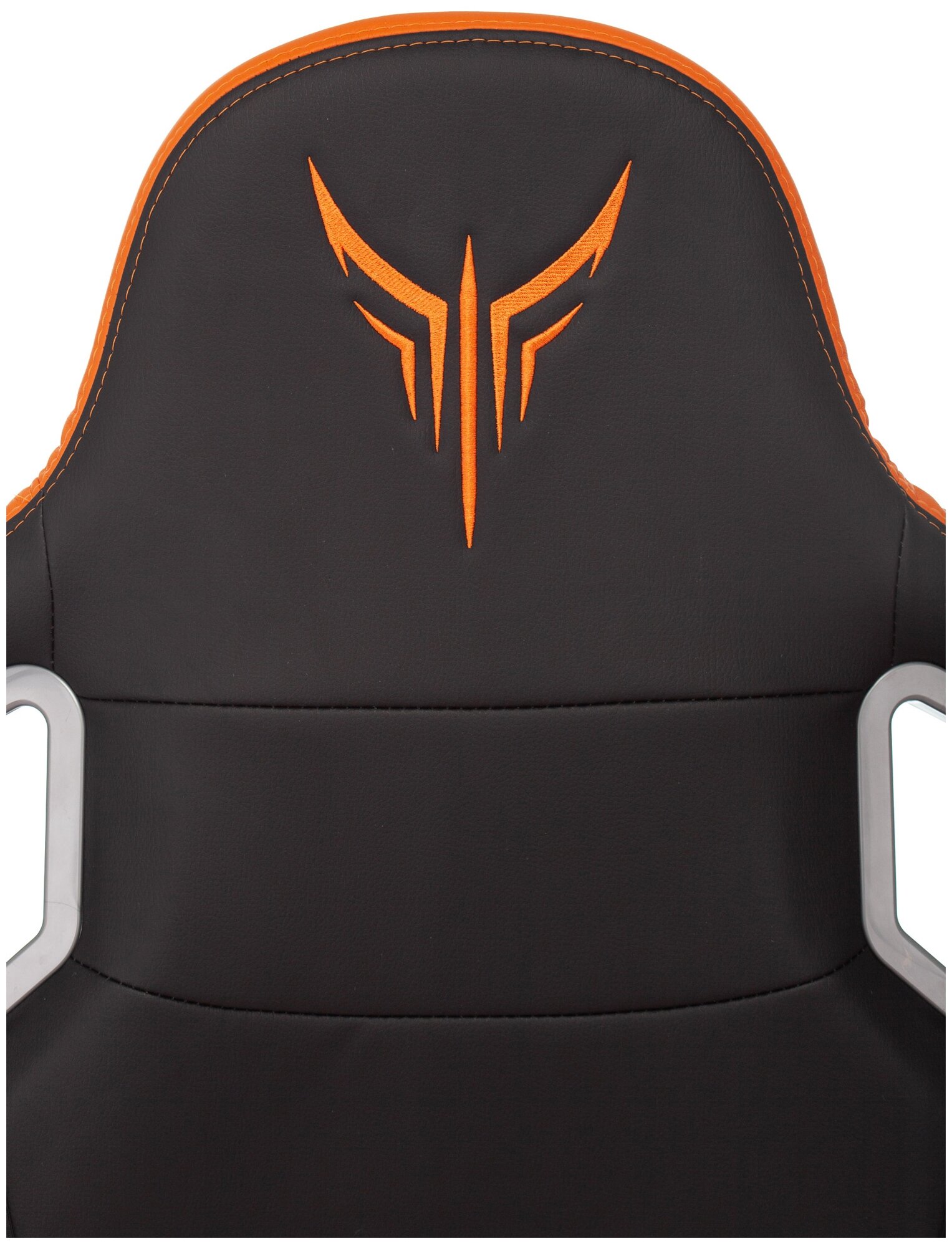 Компьютерное кресло Бюрократ Knight Outrider игровое, обивка: искусственная кожа, цвет: черный/оранжевый - фотография № 6