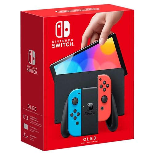 фото Игровая приставка nintendo switch oled-модель (неоновый синий / неоновый красный)