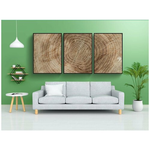 фото Набор модулных постеров для интерьера "древесина, текстура, текстура дерева" 60x90 см. в тубусе, без рамки lotsprints