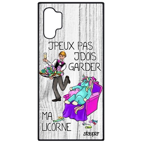 фото Защитный чехол на телефон // samsung galaxy note 10 plus // "не могу - сижу с единорогом!" повод крутой, utaupia, светло-серый
