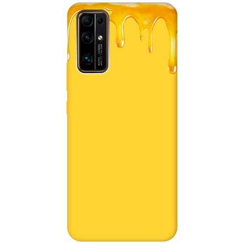 фото Силиконовый чехол на honor 30 / хонор 30 silky touch premium с принтом "honey" желтый gosso