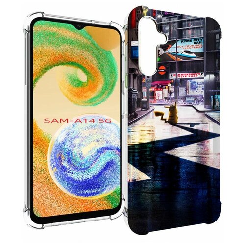 Чехол MyPads Пикачу-в-городе для Samsung Galaxy A14 4G/ 5G задняя-панель-накладка-бампер чехол mypads обезьяна в очках для samsung galaxy a14 4g 5g задняя панель накладка бампер