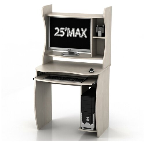 фото Компьютерный стол кс-6 бекас с надстройкой кн-6 дуб «белёный» ная