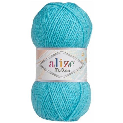 Пряжа Alize My Baby, 7725812, 287 светло-бирюзовый, 50 г, 150 м, 5 шт