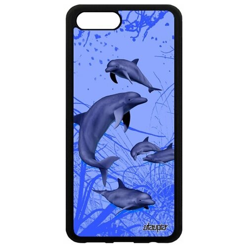 фото Чехол для honor v10 / view 10, "дельфины" океан киты utaupia