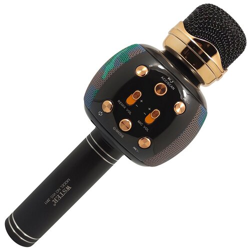 Колонка микрофон Bluetooth Mp3 караоке WS-2911 камуфляж