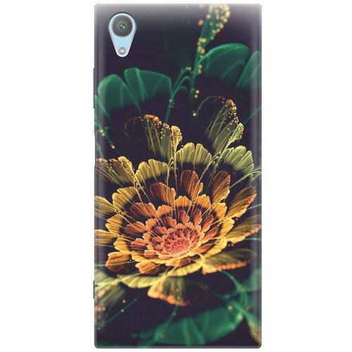 фото Re:pa накладка transparent для sony xperia xa1 plus с принтом "красивый цветок"