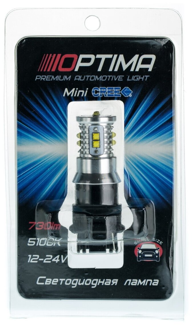 Светодиодная лампа Optima Premium 3156 MINI CREE XB-D CAN 5100K 12V (белая) (1 лампа)