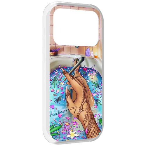 Чехол MyPads девушка в ванне женский для Oukitel F150 Air1 Pro / F150 Air1 задняя-панель-накладка-бампер
