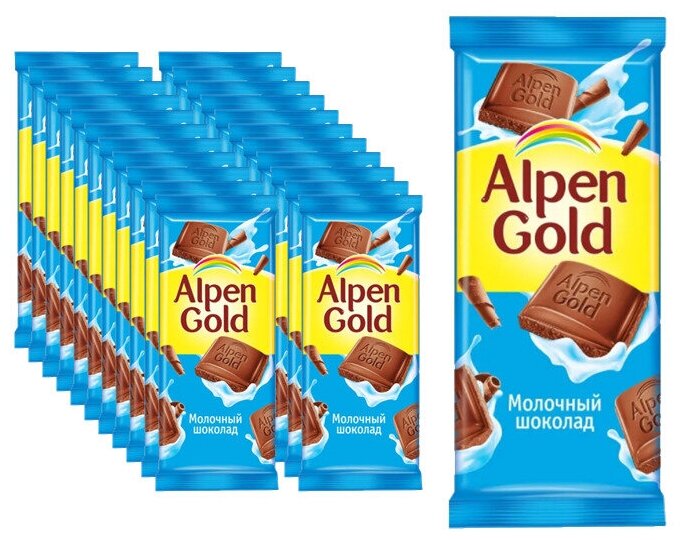 Шоколад молочный Alpen Gold 85г 22 шт