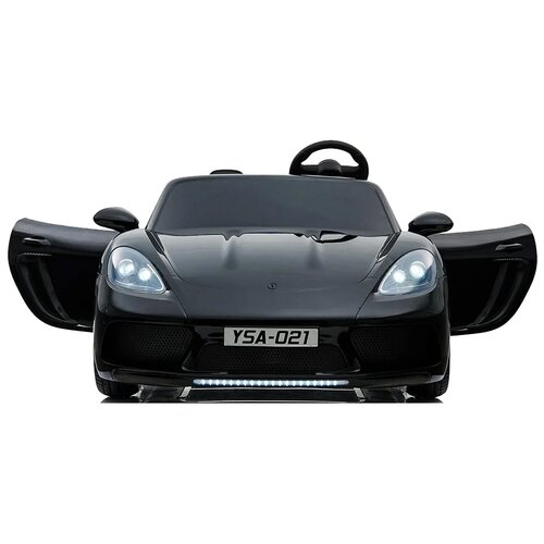 RiverToys Автомобиль Porsche Cayman T911TT, черный стекло фары левое для детского электромобиля porshe cayman t911tt ysa 021