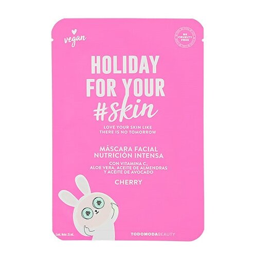 Маска для лица TODOMODA HOLIDAY FOR YOUR SKIN с экстрактом вишни (питательная) 25 мл