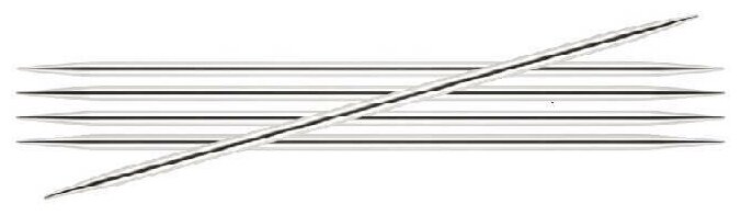 Спицы для вязания Knit Pro Nova Metal чулочные 10 см - 2,75 мм (Комплект 5 шт.)