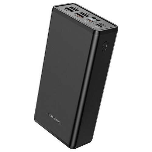 фото Внешний аккумулятор borofone bj11a 40.000mah с 4-мя usb-выходами, быстрая зарядка, функция fast charger qc 3.0 + pd 3.0, мощность 22,5вт, черный baseus