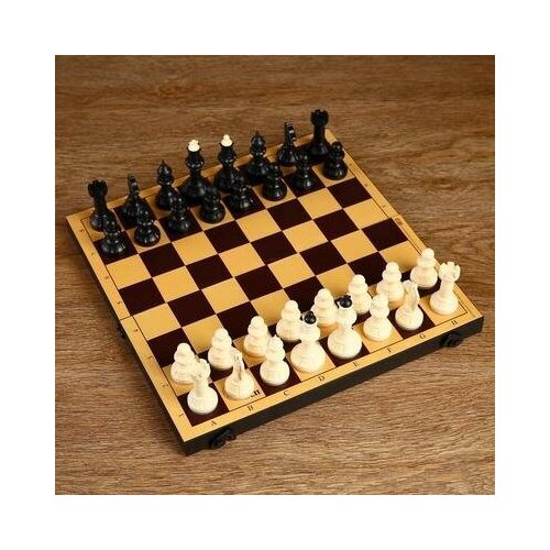 Настольная игра 2 в 1 Семейная: шахматы обиходные, шашки (доска пластик 30х30 см) 3091529 .