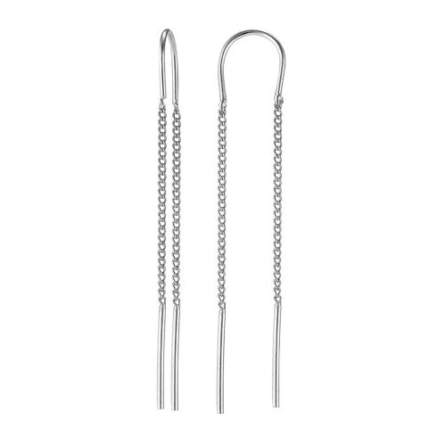 Серебряные серьги протяжки две цепочки Б3301905б