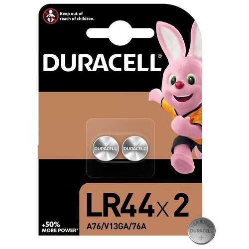 Батарейки Duracell LR44, 2 шт (81488664) duracell lr44 2bl батарейка b0009737