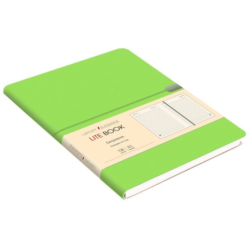 Ежедневник недатированный Listoff LITE BOOK. Салатовый (А5, 136л)