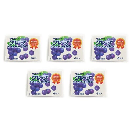 фото Жевательная резинка marukawa виноград (5 шт. по 9,5 г) marukawa confectionery