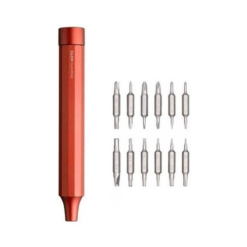 Набор отверток для точных работ HOTO Precision screwdriver kit 24 in 1 QWLSD004, 25 предм. красный 25 in 1 63 in 1 screwdriver set precision magnetic screwdriver bit hex head shank mobile phone repair screwdriver kit tool