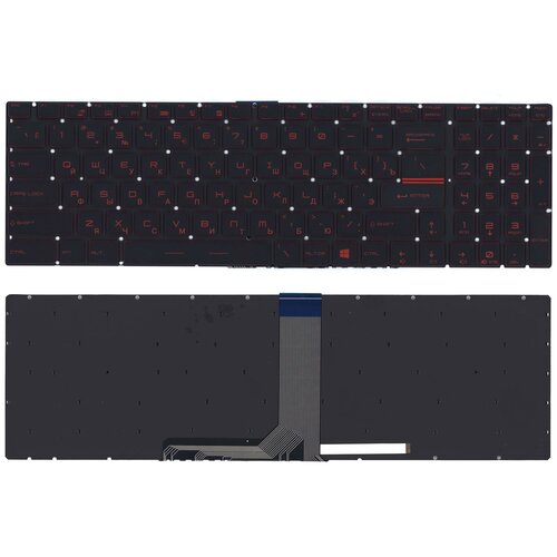 Клавиатура для ноутбука MSI GT72 GS60 GS70 GP62 GL72 GE72 черная с красной подсветкой 2170₽