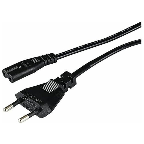 кабель питания сетевой c7 1 5м 2 шт в комплекте Кабель питания сетевой C7 (2pin) для видео-аудио цифровой техники и прочих устройств 1,5 метра, черный