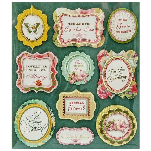 фото 2572-sb набор 3d стикеров "день рождения" белоснежка