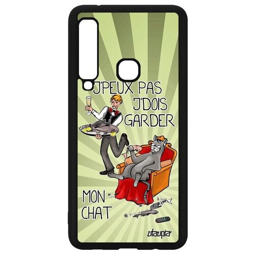 фото Противоударный чехол на мобильный // galaxy a9 2018 // "не могу - сижу с котом!" юмор шутка, utaupia, светло-зеленый