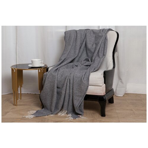 Плед шерстяной 140х200 и саше лаванды Luxberry Lord серый