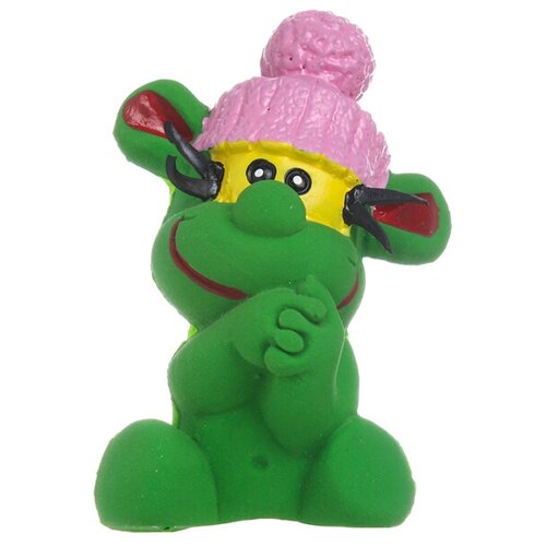 Игрушка для ванной Lanco Медвежонок в шапочке (ODA-283), зеленый/розовый