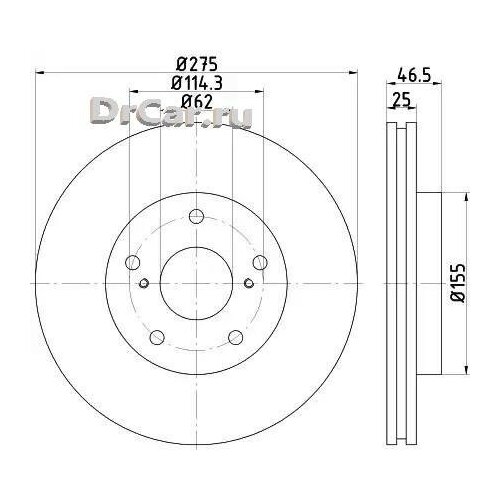 фото Textar диск тормозной с покрытием pro перед прав/лев