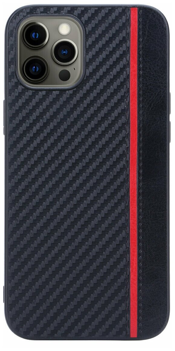 Чехол накладка G-Case Carbon для Apple iPhone 12 Pro Max черная