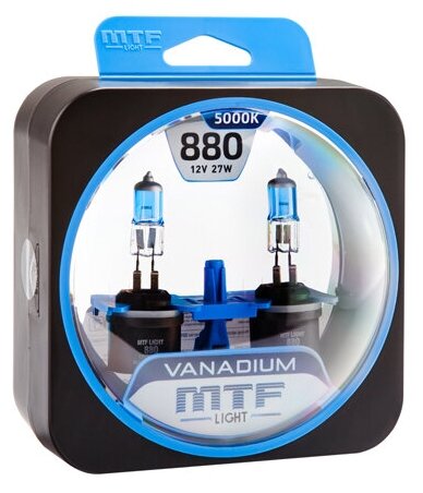 Галогеновые лампы MTF light Vanadium 5000K H27(880) (2 лампы)